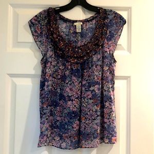 Sheer floral top